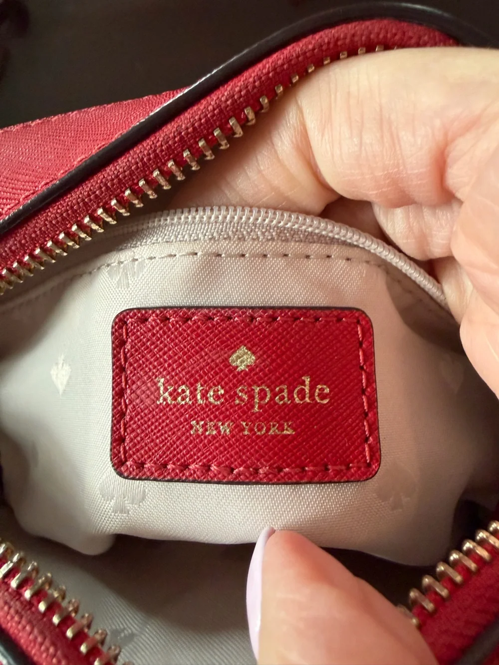 Kate Spade New York Red Leather Crossbody Camera Bag